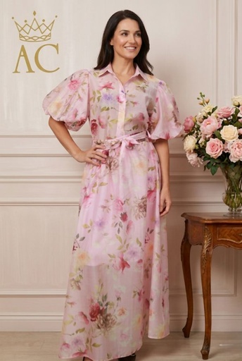 [201593] Setje Noell nm85 blouse pofmouw en lange rok 