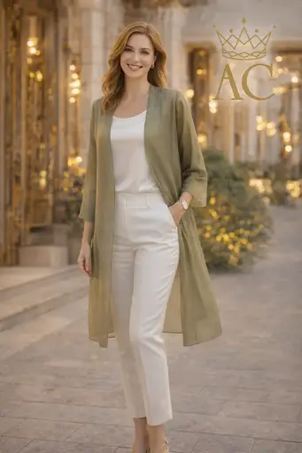 [201622] Jacket Qamar nm100 pointed without collar wide trumpet sleeves