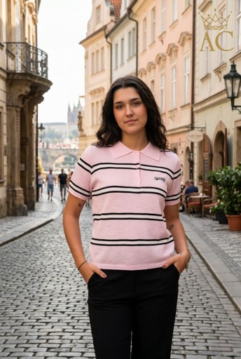 [201635] T-shirt Nouha nm85 col polo paix