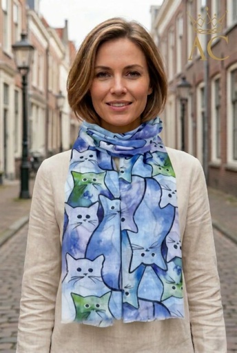 [201673] Scarf Nourdin nm100 cats