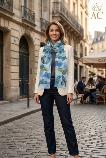 [201680] Scarf Nuha nm100 butterflies