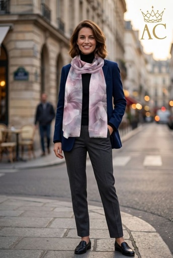 [201681] Echarpe Nayana nm100 hazy flowers XL