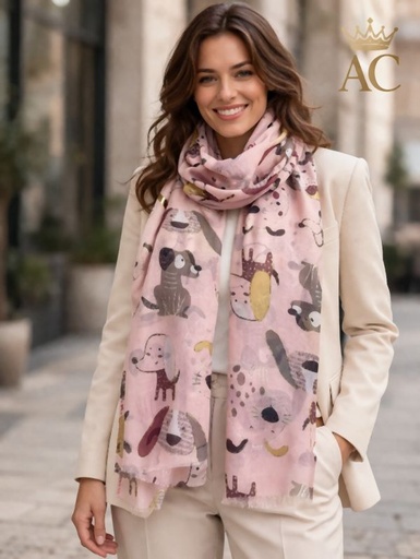 [201686] Scarf Novin nm100 signed dogs