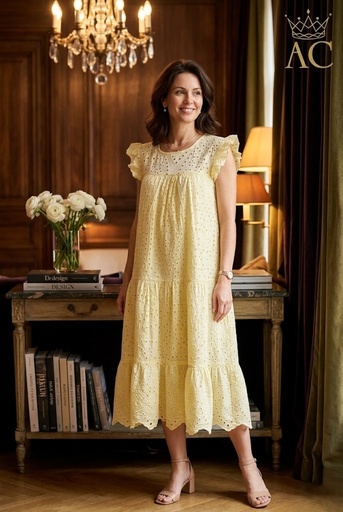 [201751] Robe Okko nm100 ajour brodé 3 étapes