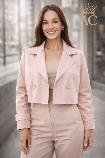 [201826] Phebe Jacket with point collar epaulette and 2 buttons in leg