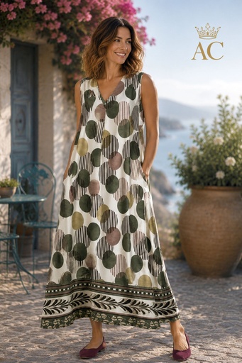 [202078] Dress Odinn nm100 bulbs and hem chart V-neck jump pleat