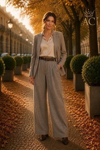 [202426] pantalon Tristen à jambes larges et taille haute