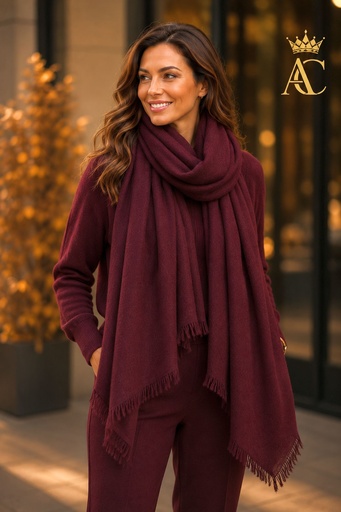 [202461] Vivienne Scarf, NM100, soft, medium-weight viscose, frayed ends, 1.80 m by 90 cm